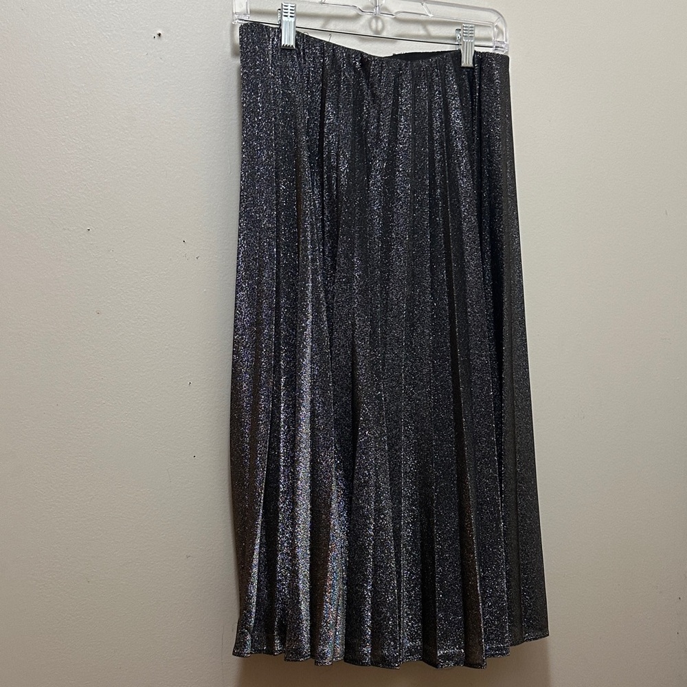 Worthington Shimmering Black A-Line Skirt